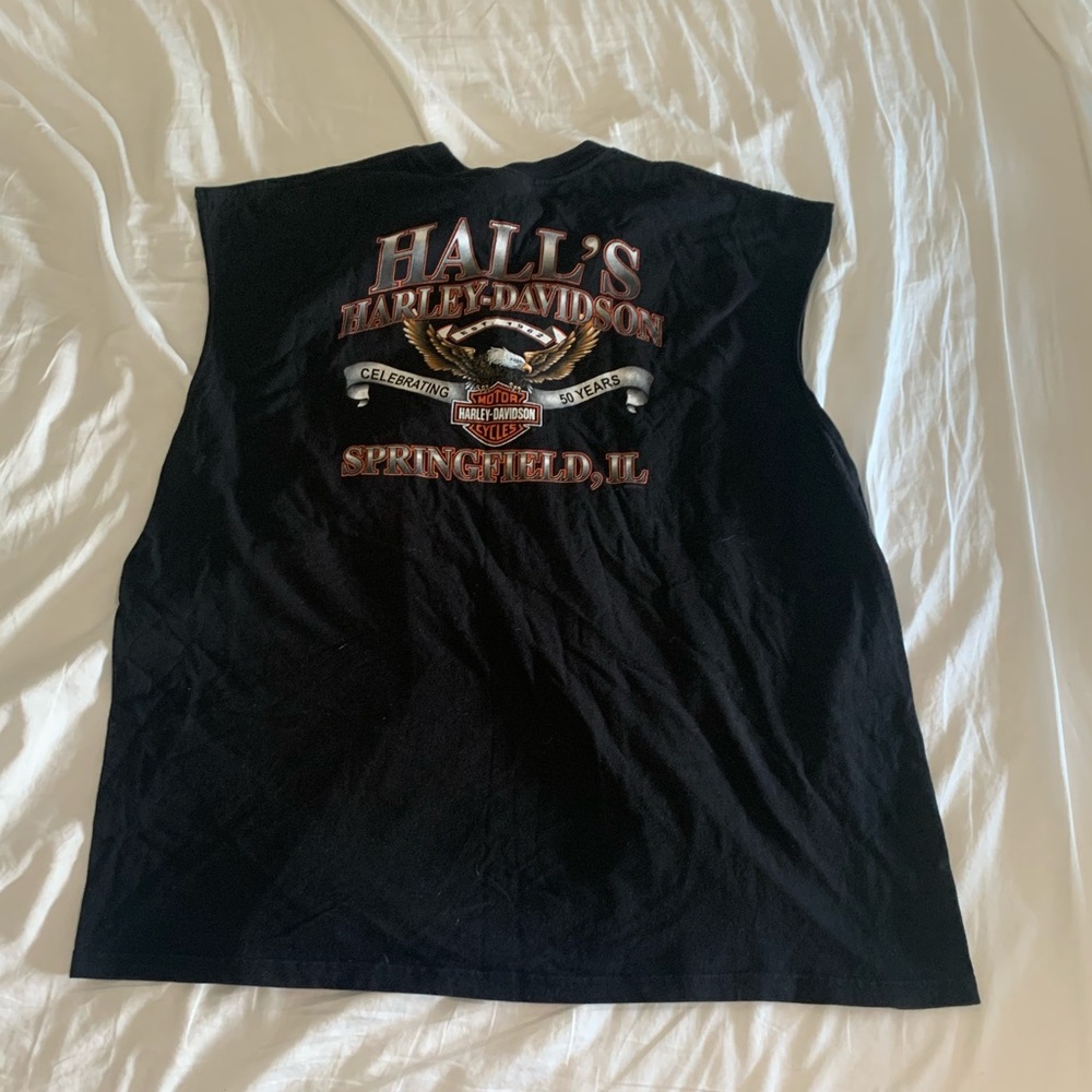 Men’s Harley Davidson biker sleeveless tee